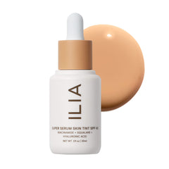 ILIA Super Serum Skin Tint SPF 40 bottle ready for daily wear with lightweight, dewy finish