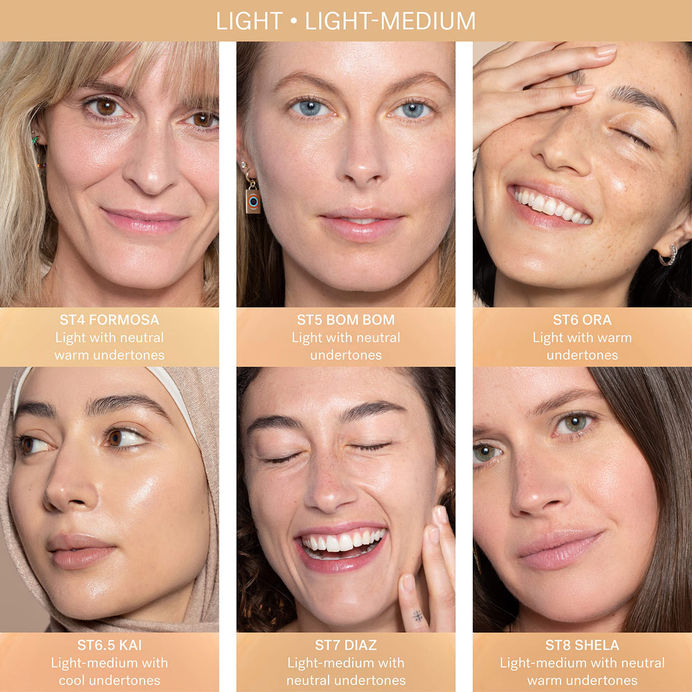 Hydration boost visualized on skin with ILIA tint
