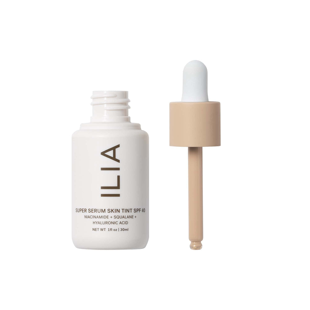 ILIA Skin Tint swatches reveal dewy finish and even complexion.