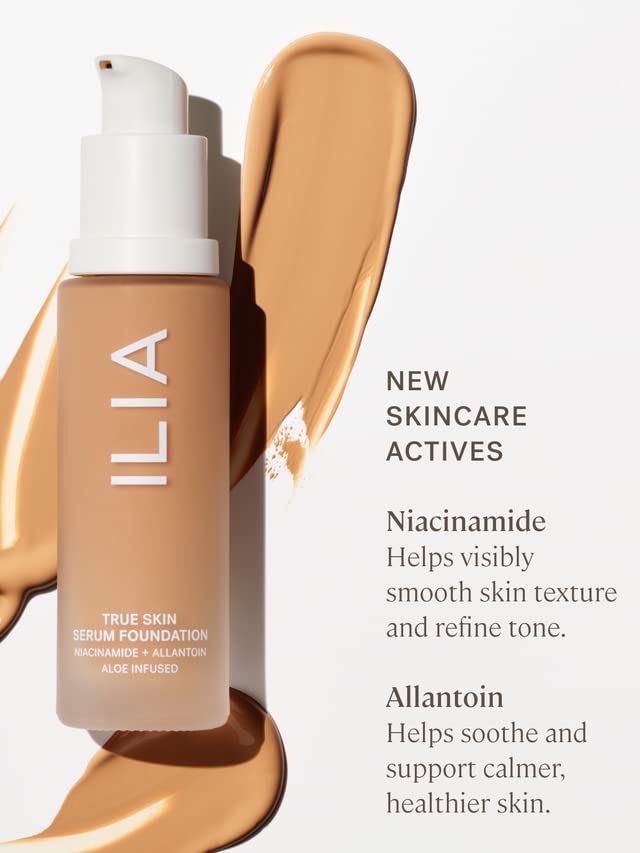 ILIA True Skin Serum Foundation swatch on arm shows even coverage