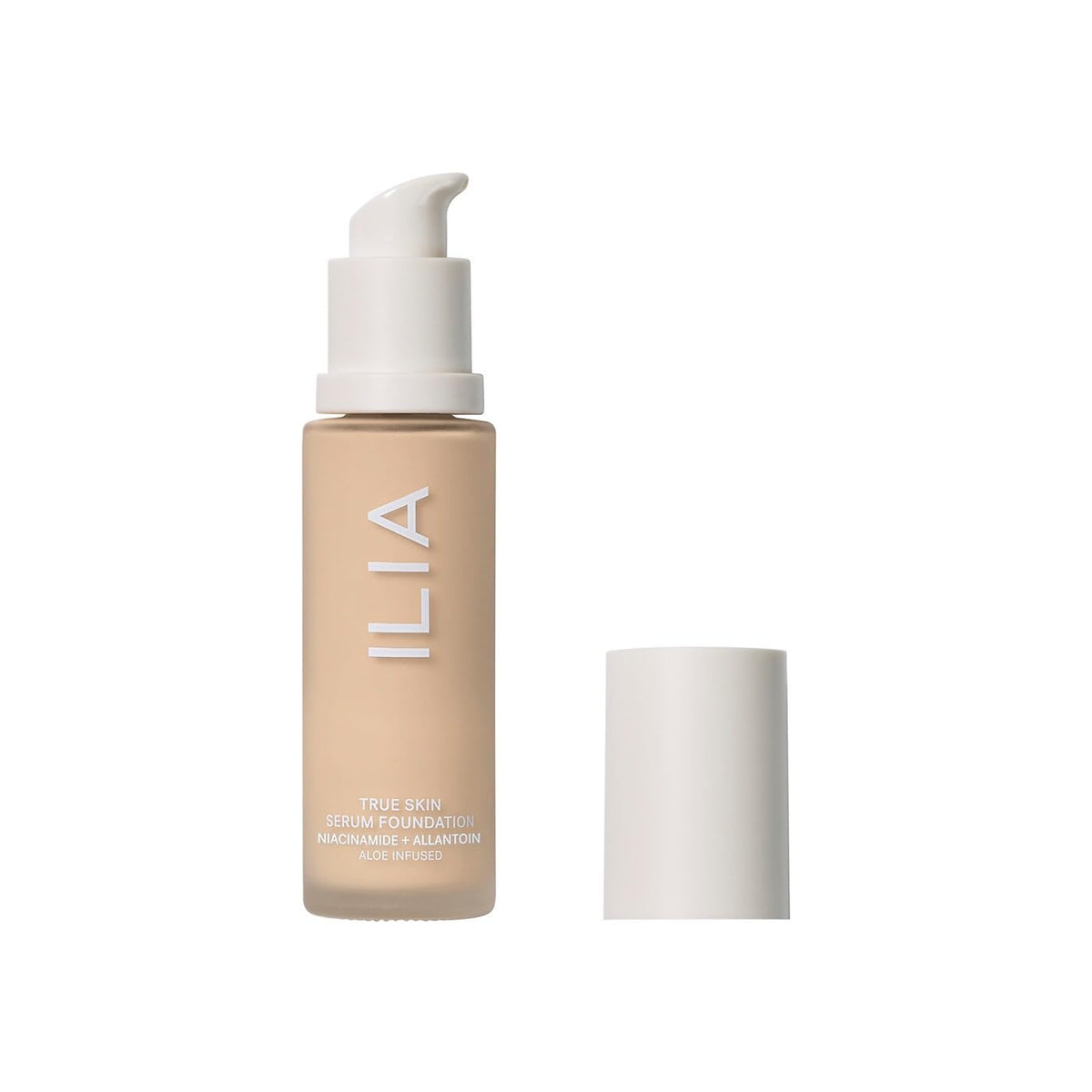 ILIA True Skin Serum Foundation bottle front for a weightless finish.