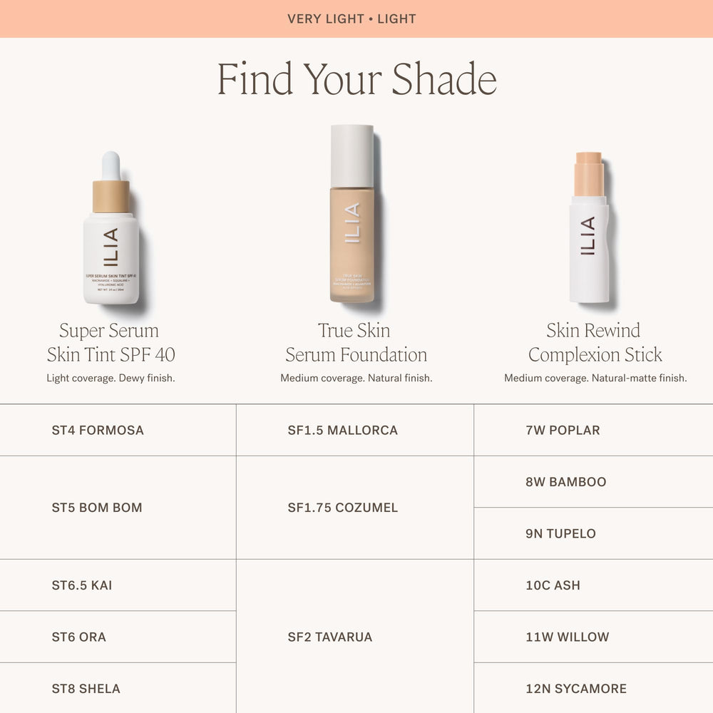 ILIA True Skin Serum Foundation on model delivers a radiant glow