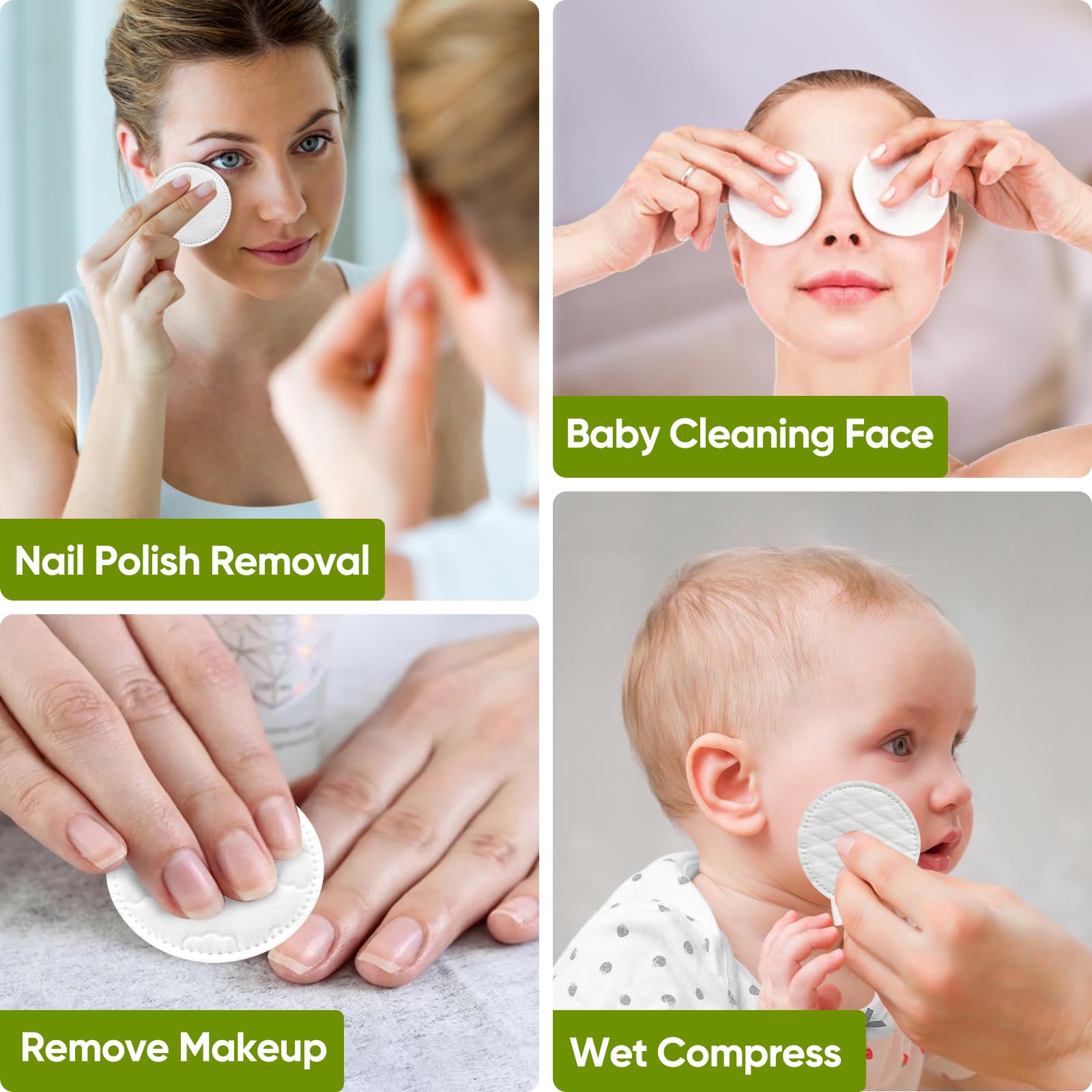 Illidi soft cotton rounds suitable for baby care and cleansing