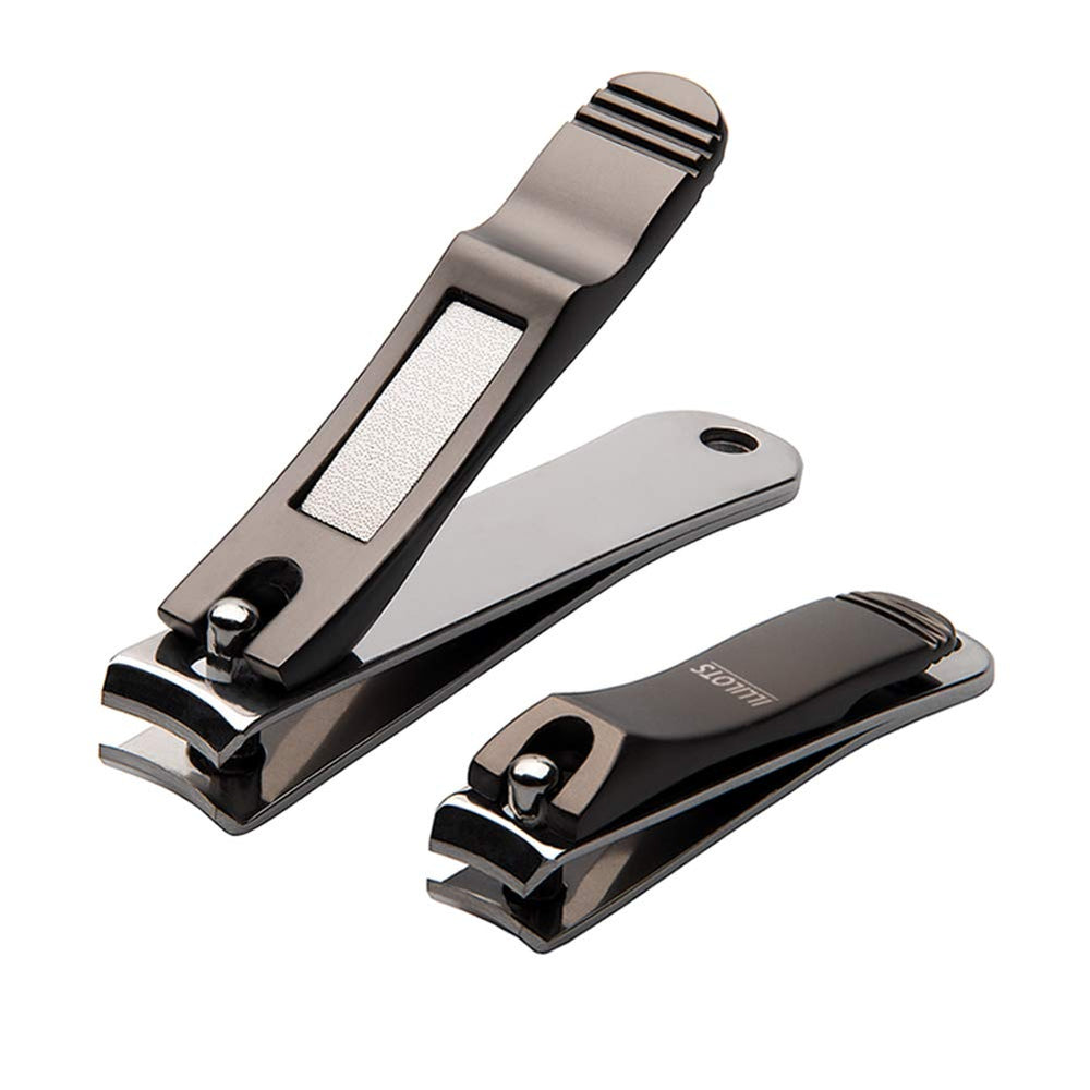 ILLILOTS nail clippers set with built-in file for precise grooming at home