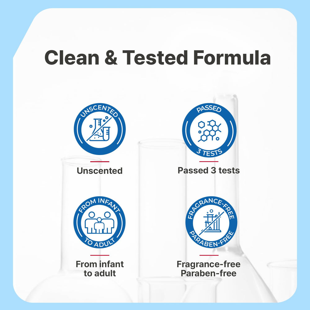 Newborn-safe cleanser shown with Illiyoon Ceramide Ato 6.0.