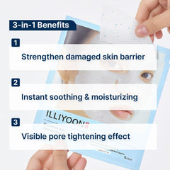 Illiyoon Ceramide Ato blue capsule illustration releasing moisture