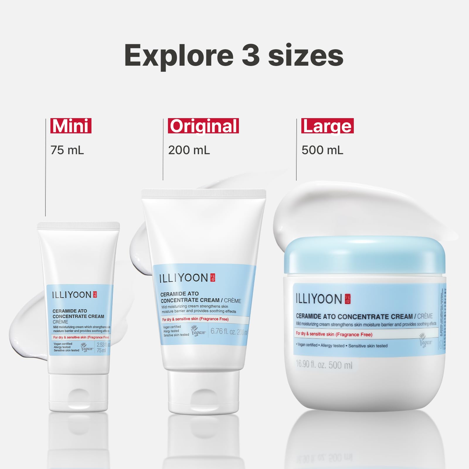 Illiyoon Ceramide Ato Concentrate Cream packaging display.