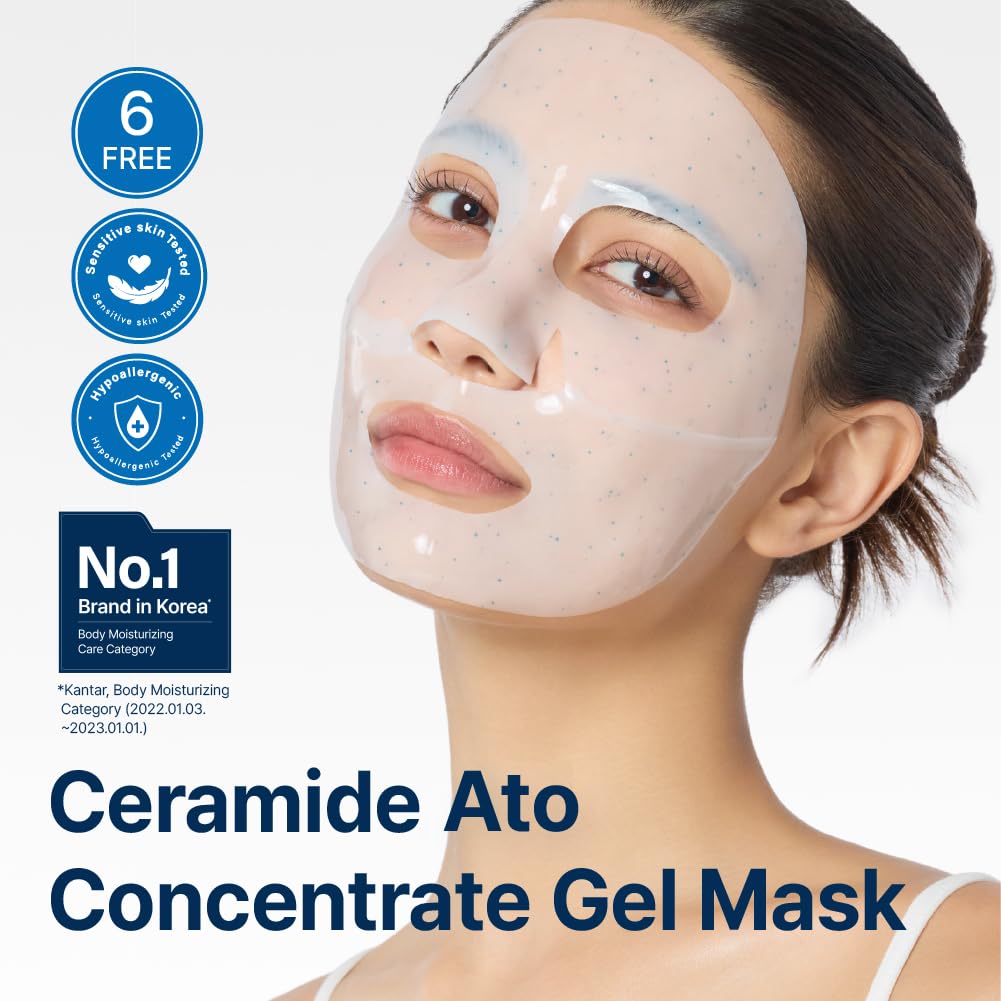 Illiyoon Ceramide Ato mask close-up of hydrogel texture for deep hydration