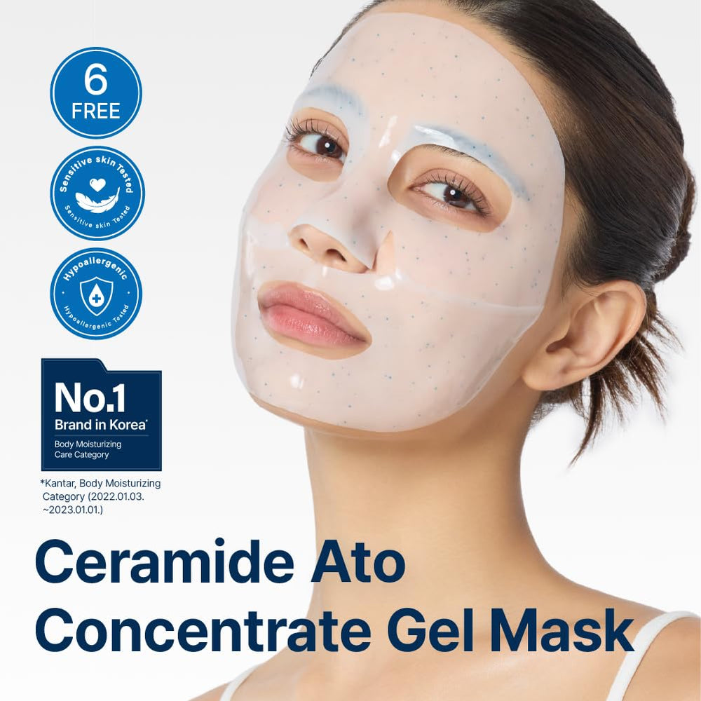 Illiyoon Ceramide Ato mask close-up of hydrogel texture for deep hydration