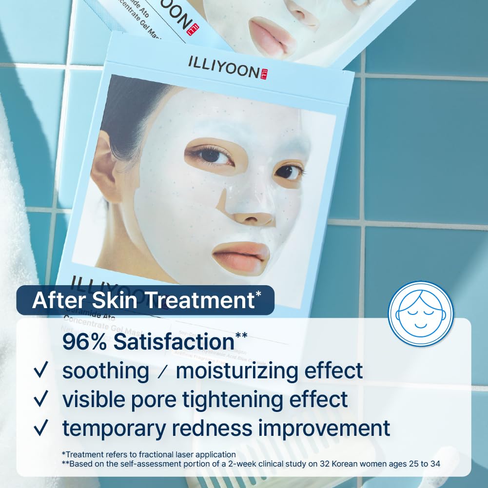 Illiyoon Ceramide Ato mask being applied at night for overnight replenishment