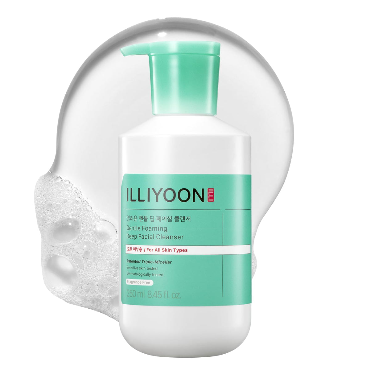 Illiyoon limpiador facial profundo gel-espuma para limpieza diaria suave