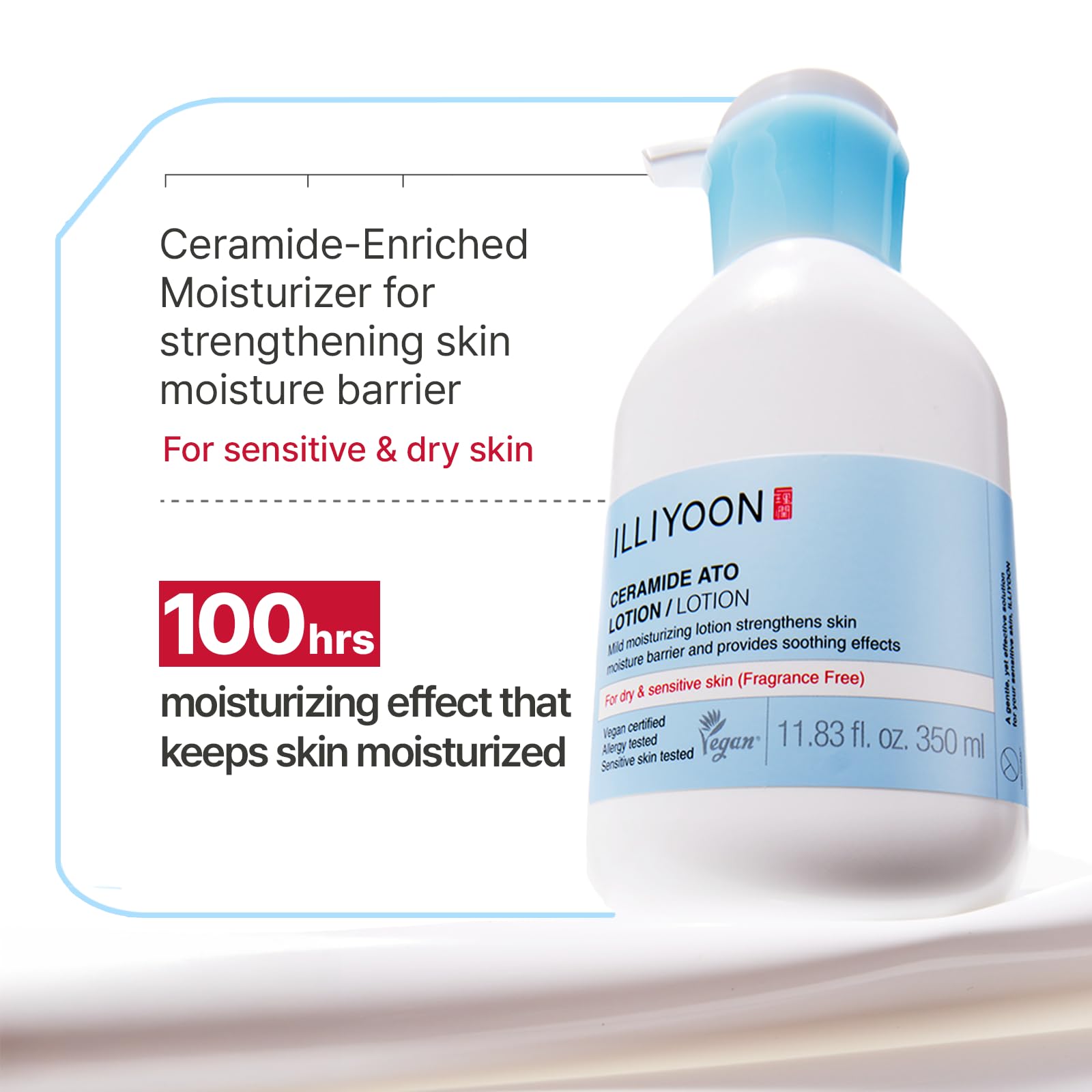Ceramidas de Illiyoon e ingredientes clave para la barrera cutánea.