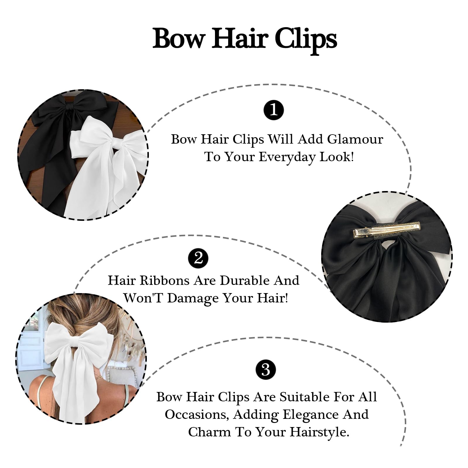 illpta bow clips for women offer timeless daily elegance.