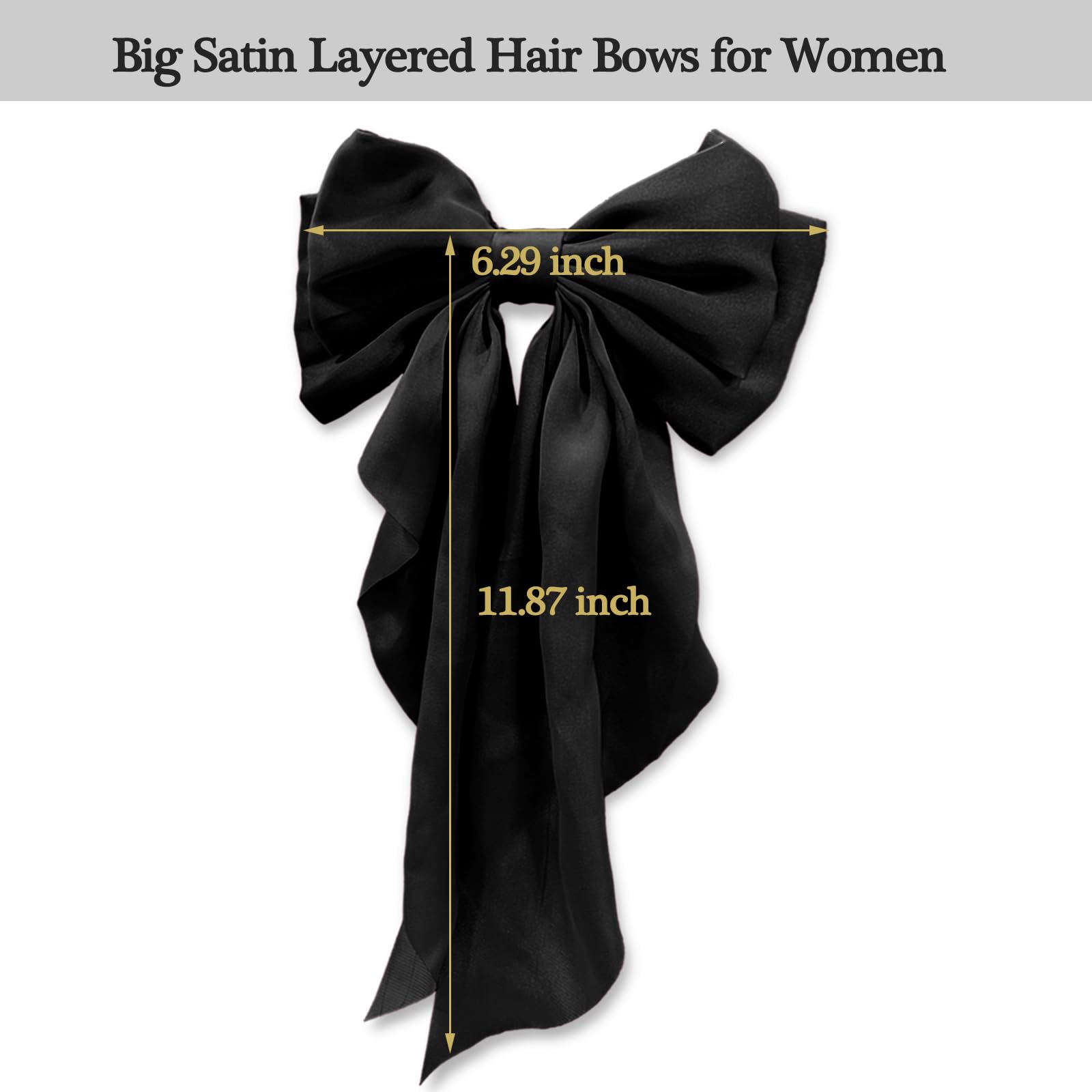 illpta classic black bow clip adds refined charm to any look