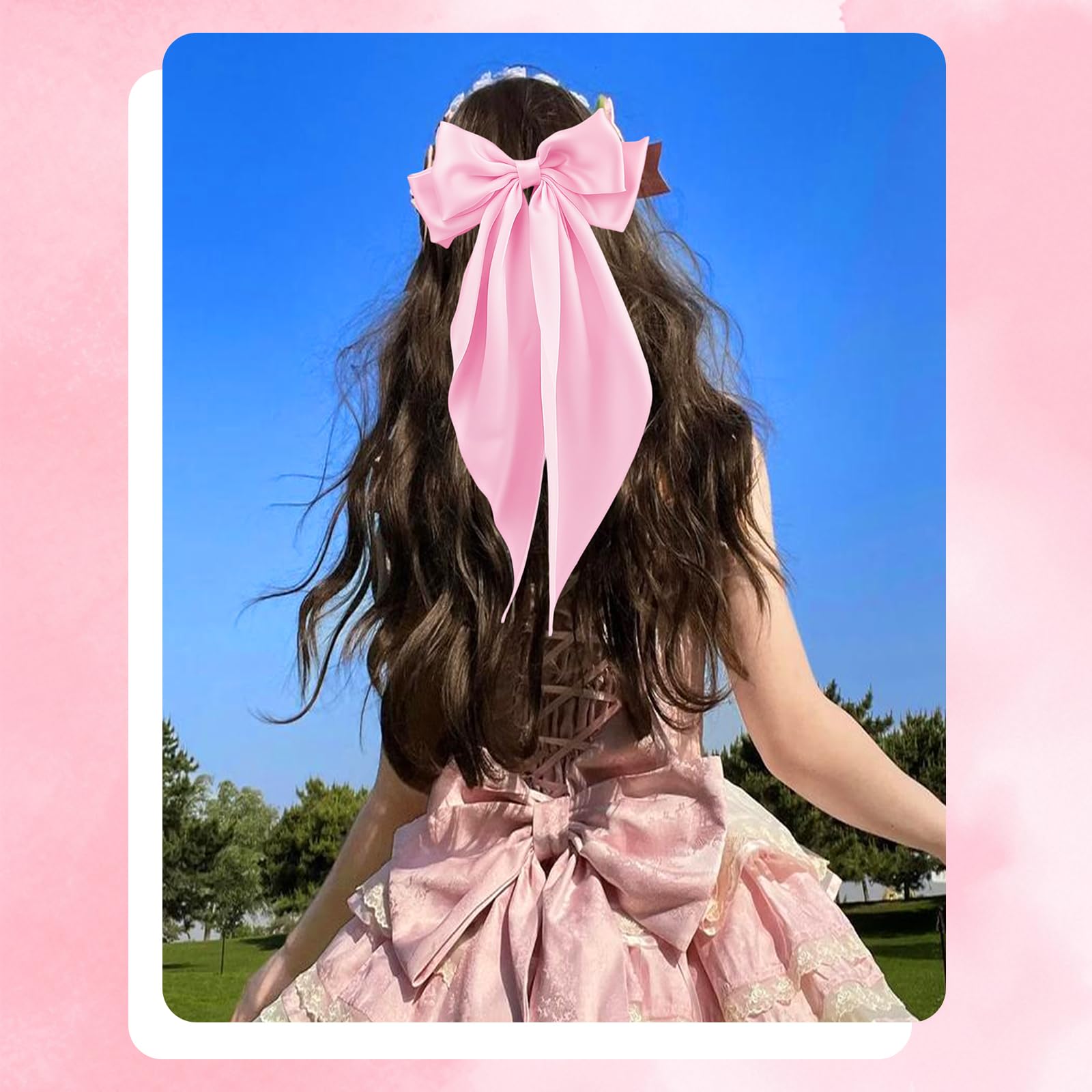 illpta satin bow hair clip gift-ready for gifting