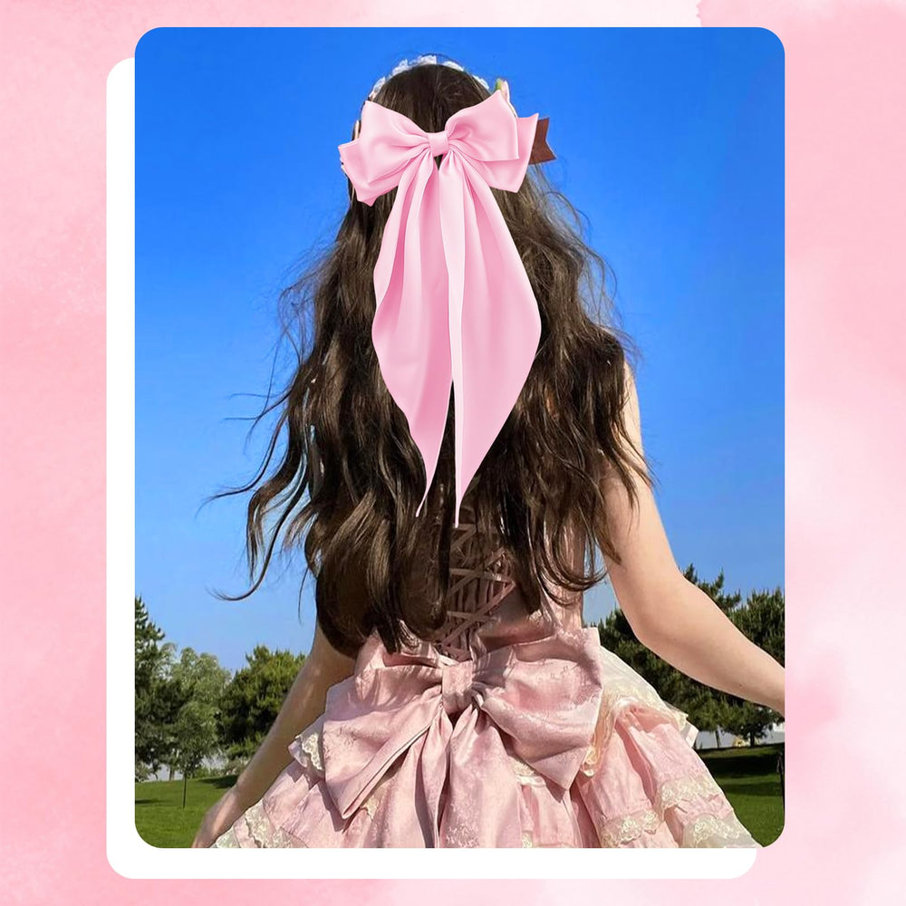 illpta satin bow hair clip gift-ready for gifting