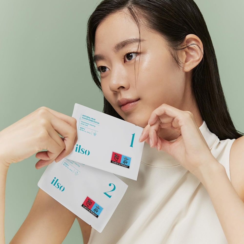 ilso Natural Mild Clear Nose Patch Step 2 cotton sheet close‑up for moisturization