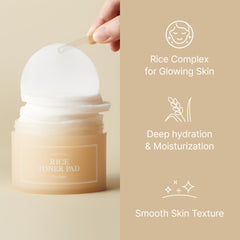 I'm from Rice Toner Pads 60 sheets pack shows convenient daily skincare in a compact box.