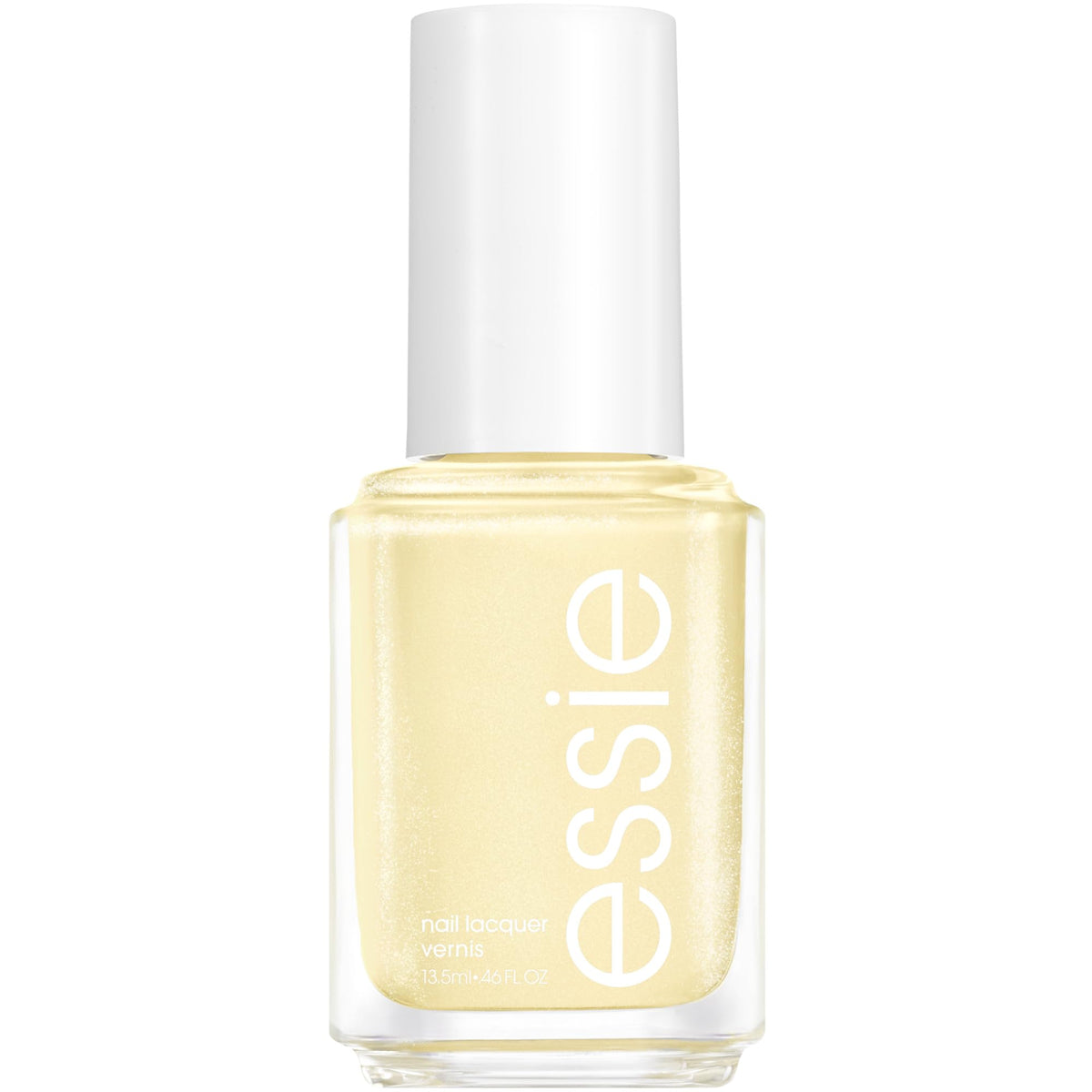 essie Sunny Business, bote amarillo limón, color vibrante para looks veraniegos.