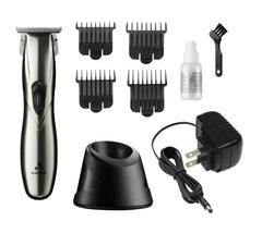 Andis Slimline Pro GTX Cordless Beard Trimmer – 2H Run Time, Zero-Gap T-Blade (Chrome)