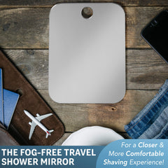 Shave Well Travel Anti-Fog Shaving Mirror | Fogless Shower with Handheld Option