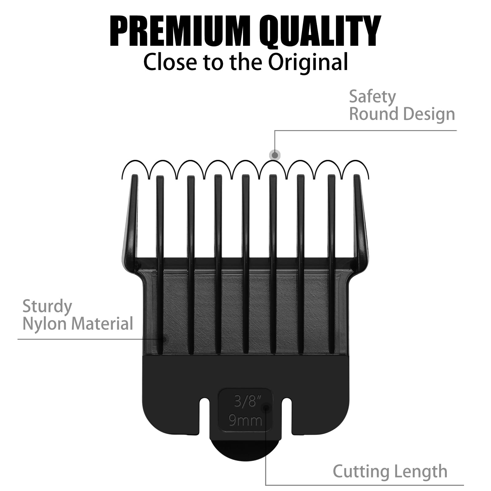 Wusuker 5 Pack T Outliner Guards for Andis T Outliner Trimmer – Snap-On, 1/32
