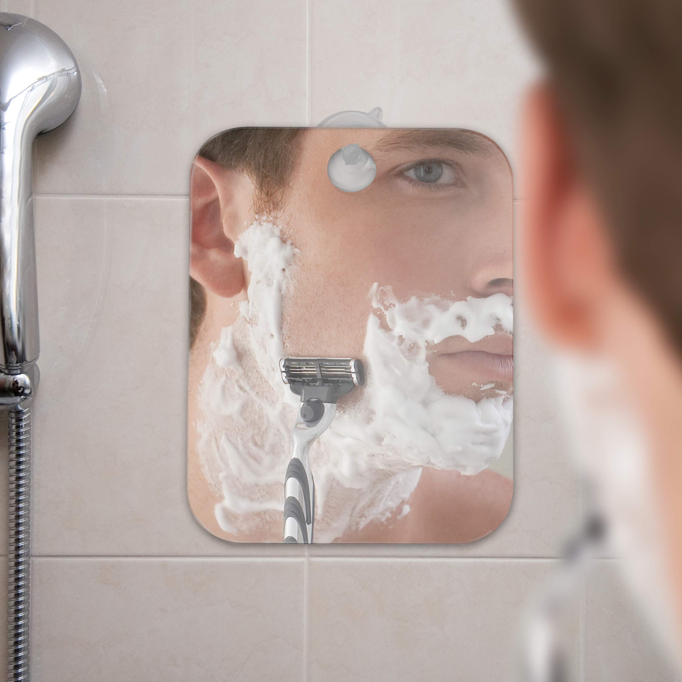 Shave Well Travel Anti-Fog Shaving Mirror | Fogless Shower with Handheld Option