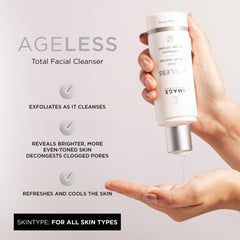 IMAGE Skincare Ageless cleanser lather close-up shows gentle exfoliation.