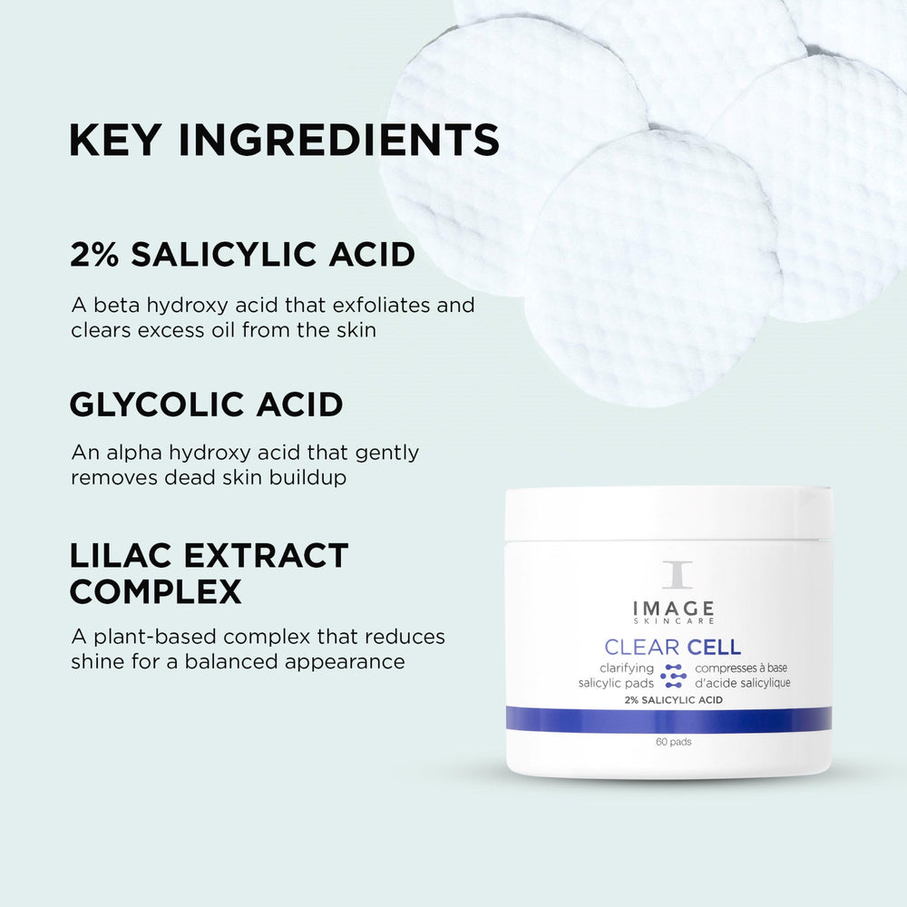 Compact CLEAR CELL pad makes oil control simple during routines.