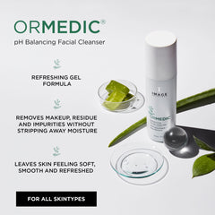 Close-up of ORMEDIC foaming gel formula for natural cleanse