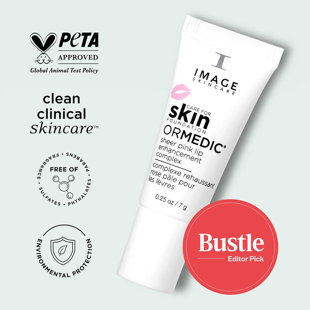 IMAGE Skincare ORMEDIC peptide complex close-up suggesting lip fullness