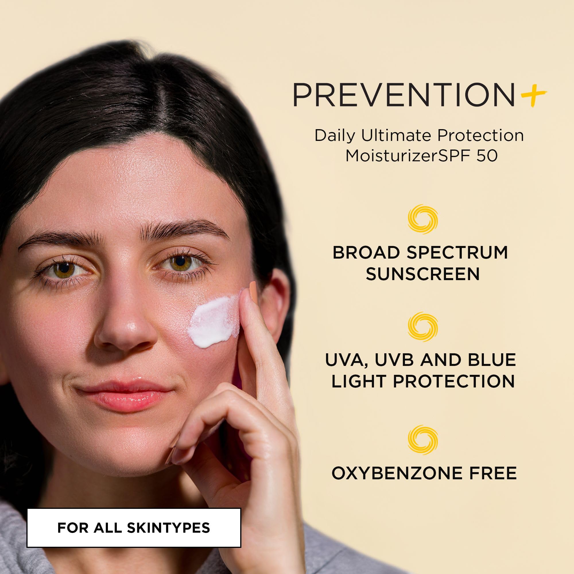 IMAGE Skincare Prevention SPF50 face sunscreen lotion showing lightweight texture