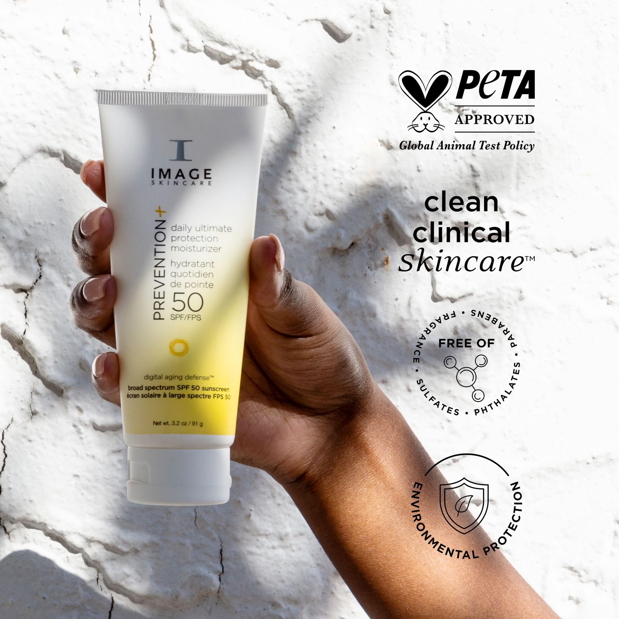 IMAGE Skincare Prevention zinc oxide sheer finish on skin for an invisible layer