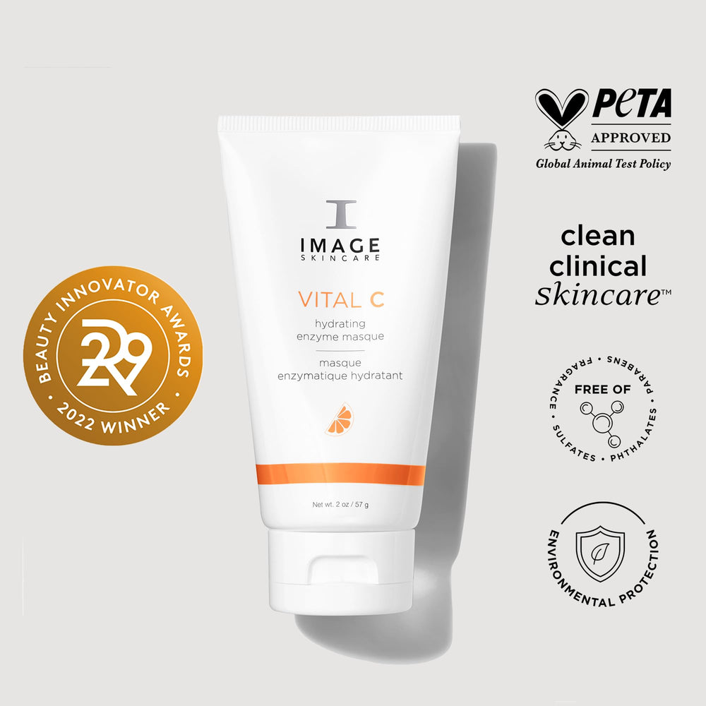 Pineapple and papaya extracts in VITAL C masque for gentle surface exfoliation