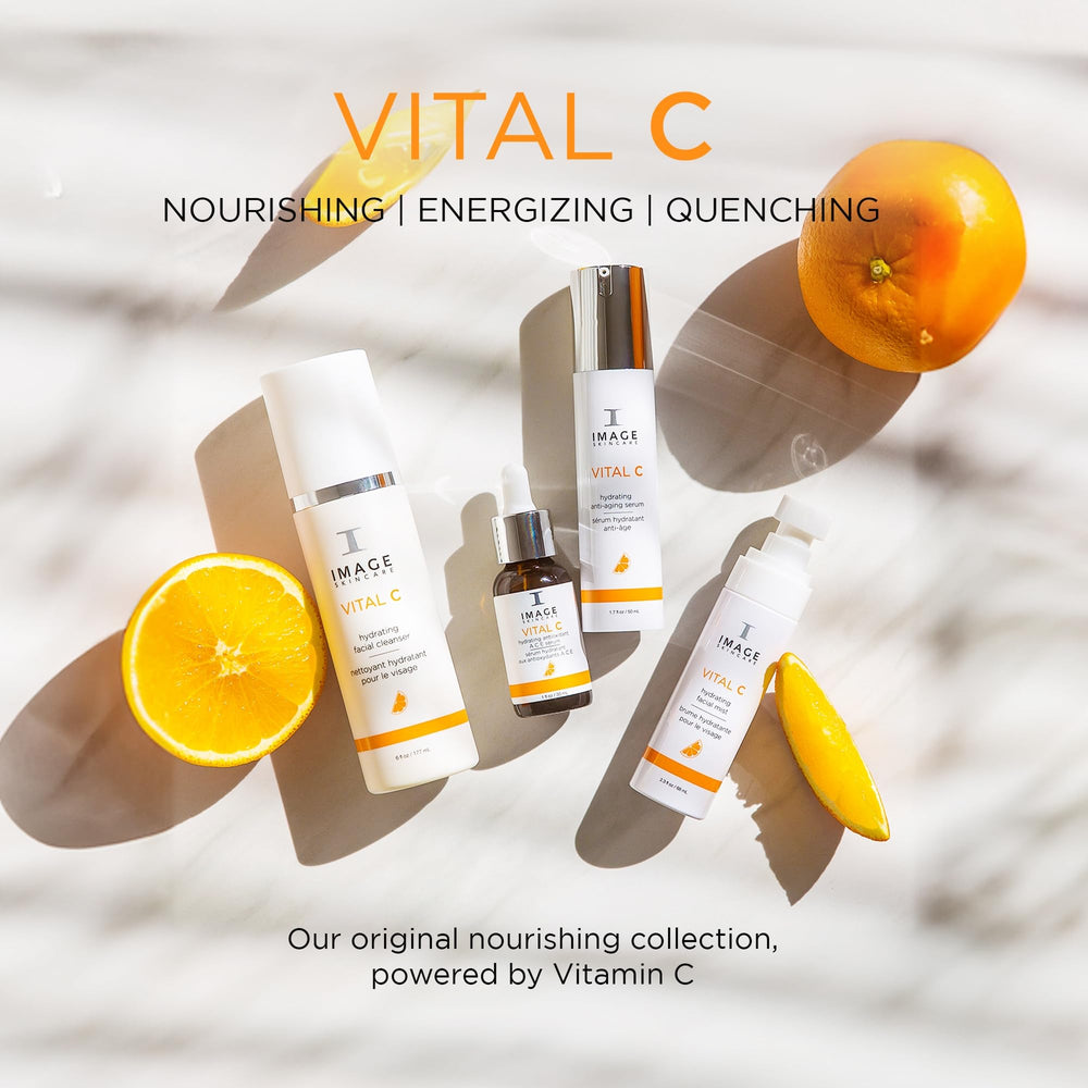 IMAGE Skincare Vital C application on skin demonstrating hydrating boost