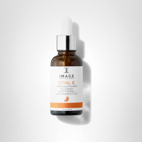 IMAGE Skincare Vital C glow on skin after use suggests radiant, hydrated complexion