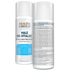 Imagine Dermatology crema de salud masculina, textura seda en aplicación.