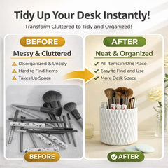 Imakmasion white compact countertop organizer adds sleek storage to vanity