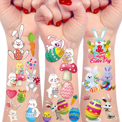 Imarisha tatuajes temporales Pascua: huevos coloridos para decorar cestas.