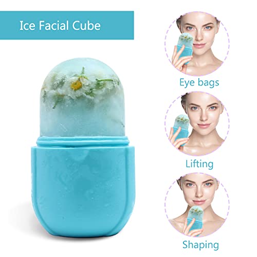 IMEASY silicone ice mold blue provides reusable cold therapy for skincare rituals.