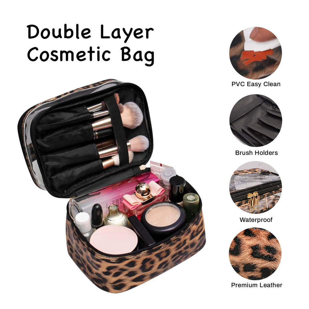 Imerelez leopard top layer shows waterproof PVC for mess-free storage.