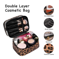 Imerelez leopard top layer shows waterproof PVC for mess-free storage.