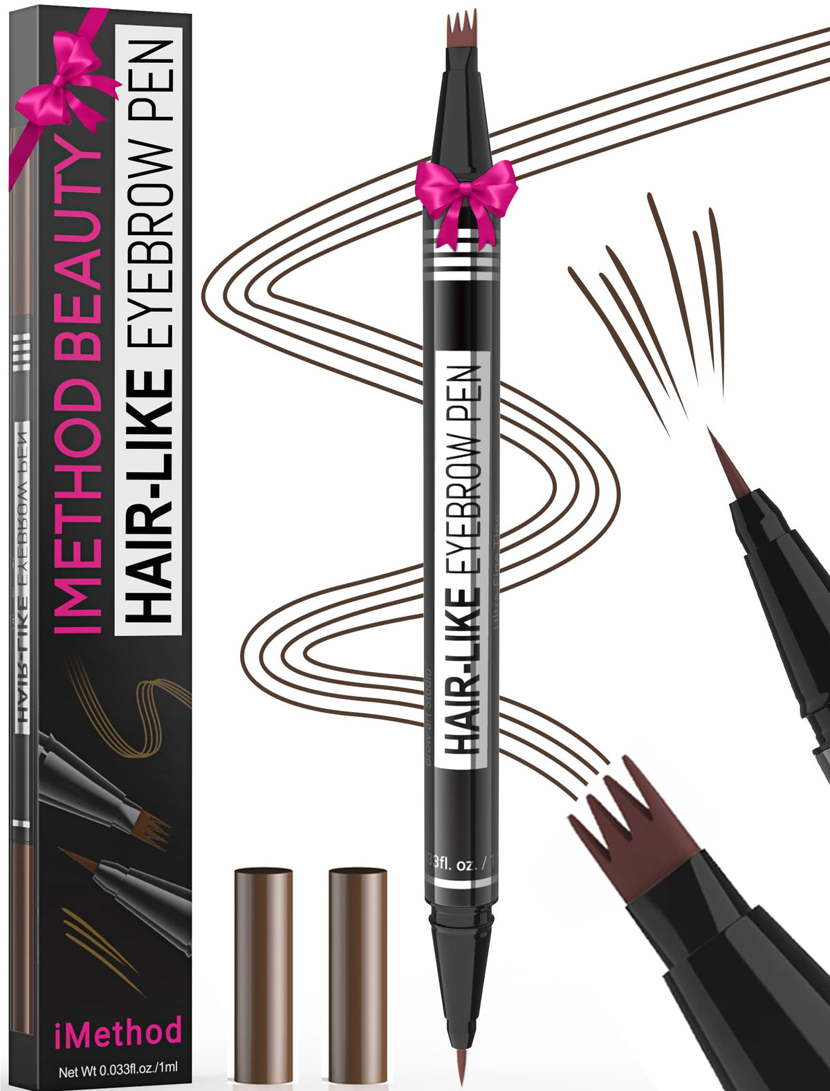 iMethod Cejas: punta 4 ramas para rellenar con trazos naturales.