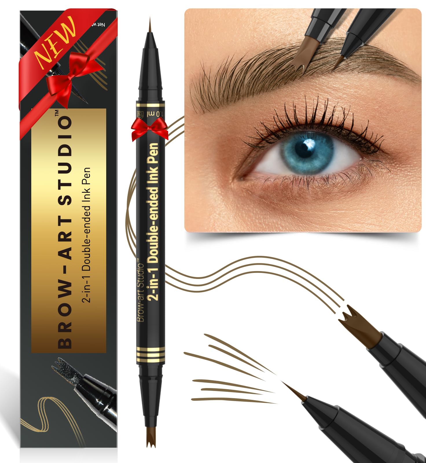 iMethod lapiz cejas microblading con doble punta para trazos naturales y definidores