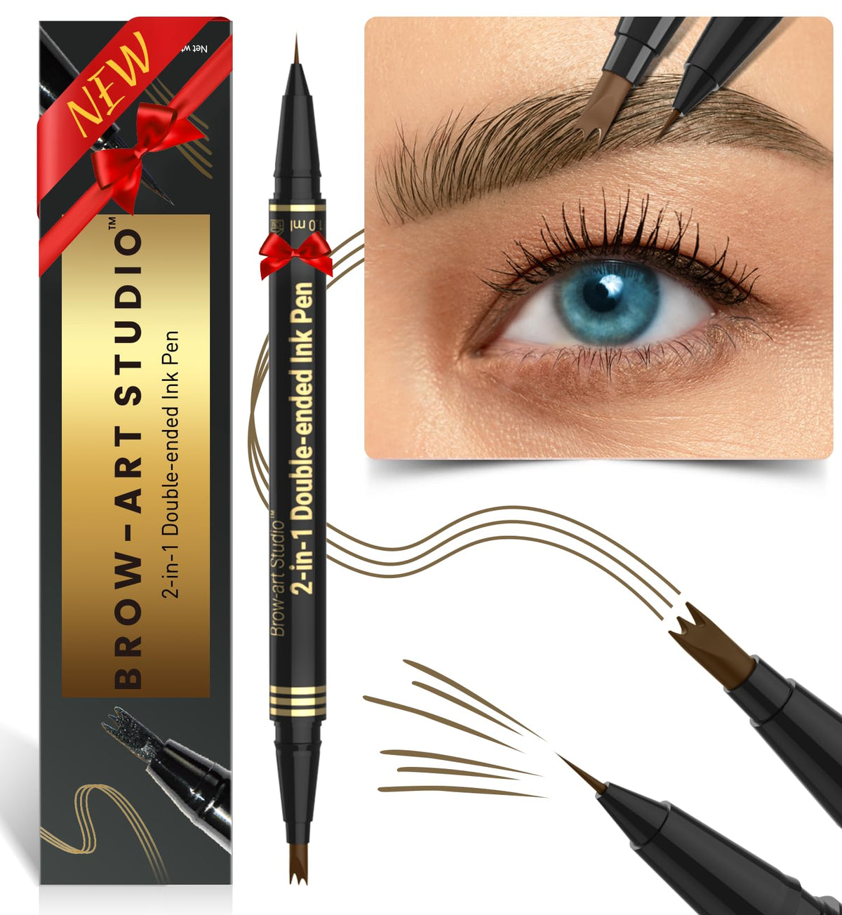 iMethod lapiz cejas microblading con doble punta para trazos naturales y definidores