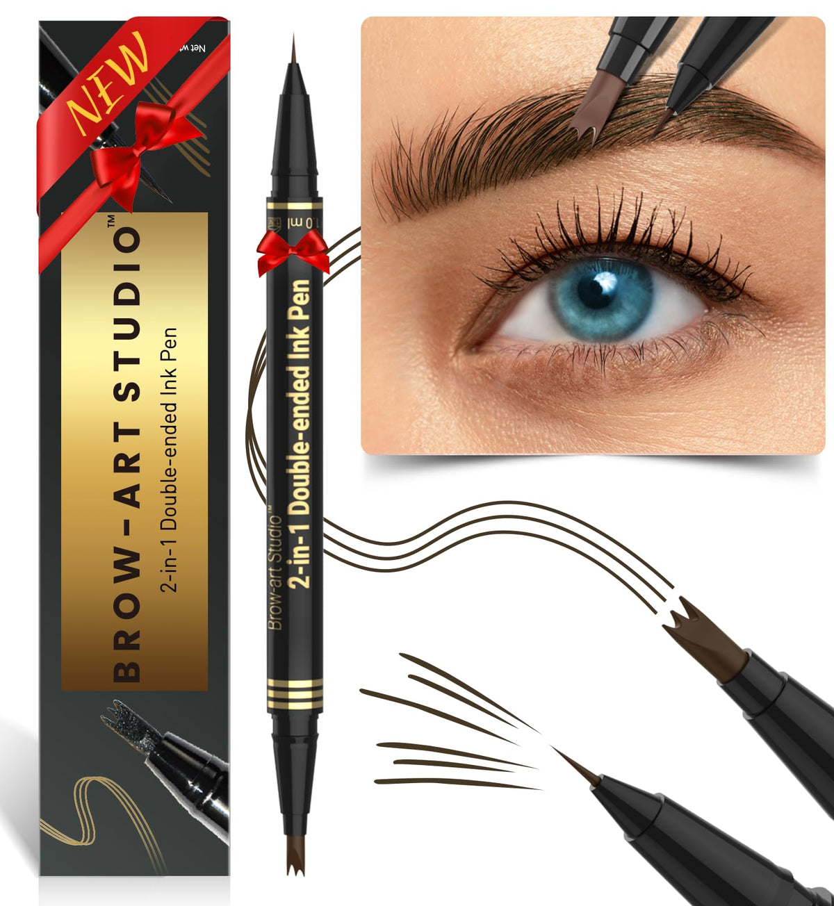 iMethod Lápiz Microblading Cejas con punta de tres puntas para trazos realistas