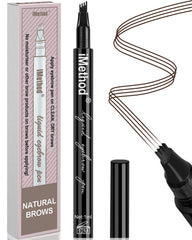 Lápiz de cejas iMethod con aplicador micro-tenedor para trazos realistas.