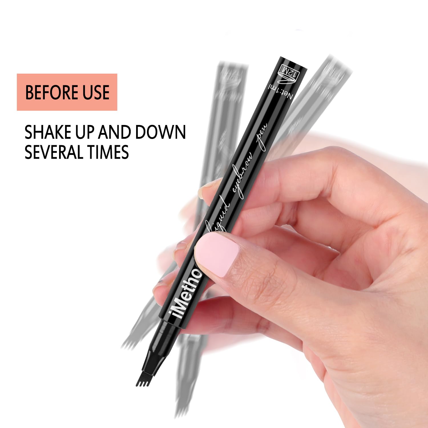 Secure cap of iMethod Eyebrow Pen prevents drying and keeps tip ready