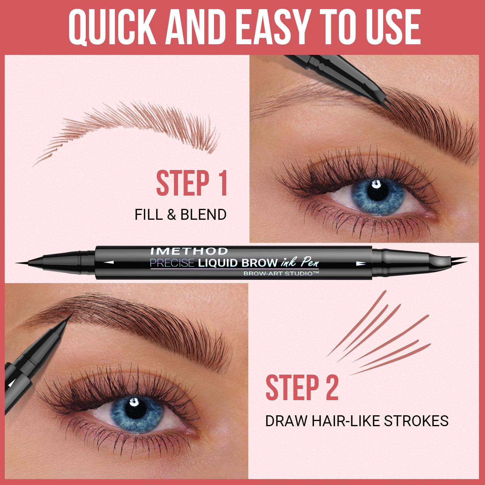 iMethod lapiz cejas compacto para bolso: retoques fáciles en cualquier lugar