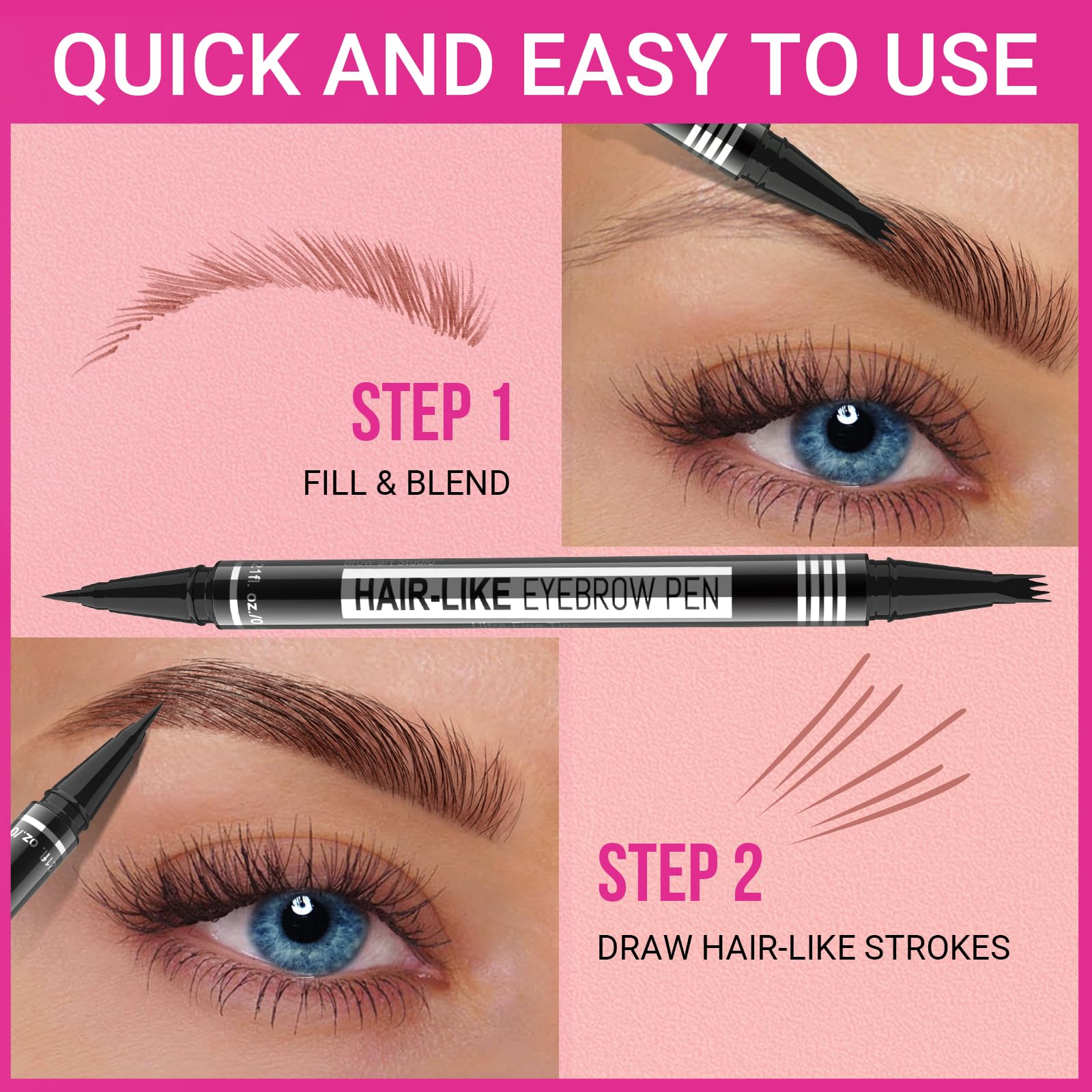 iMethod Microblading Eyebrow Pen es compacto y cabe fácilmente en tu neceser